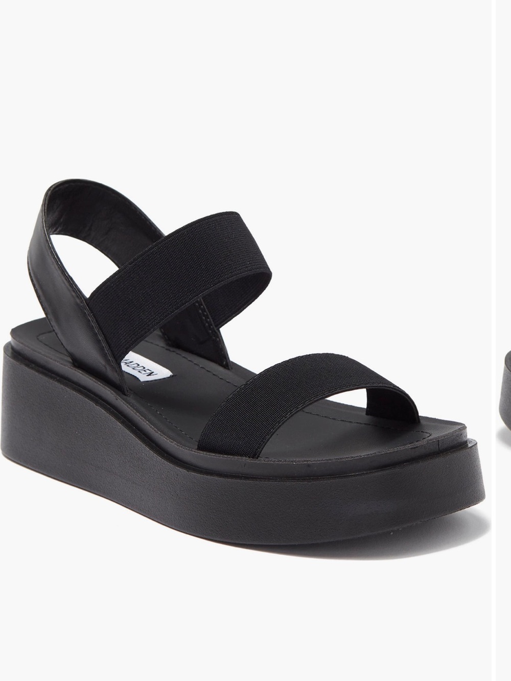 Steve Madden Black Platform Sandals